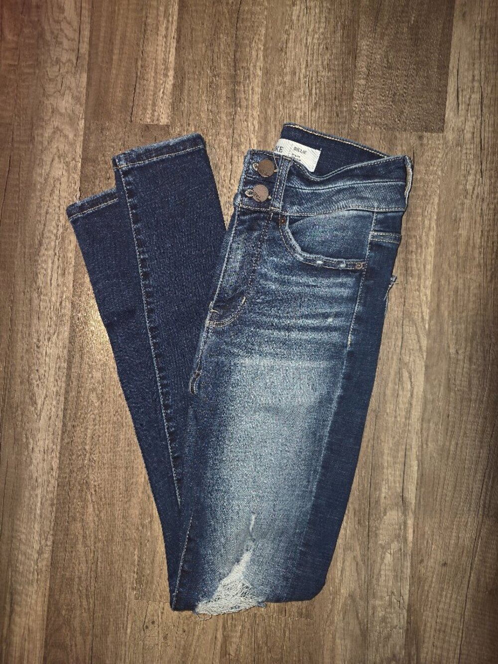 BKE Billie High-Rise Distressed Skinny Jeans (Buckle) – Size 24